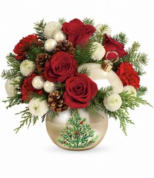 Teleflora's Twinkling Ornament Bouquet from Backstage Florist in Richardson, Texas